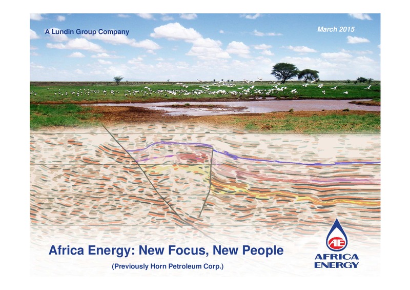 Africa Energy: New Focus New People – Africa Energy – slide 1