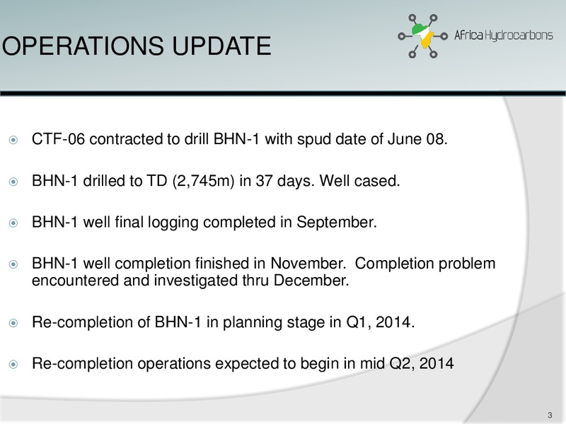 April 2014 Investor Presentation – Africa Hydrocarbons Inc. – slide 2