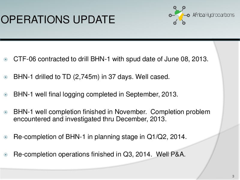 INVESTOR PRESENTATION – Africa Hydrocarbons Inc. – slide 2