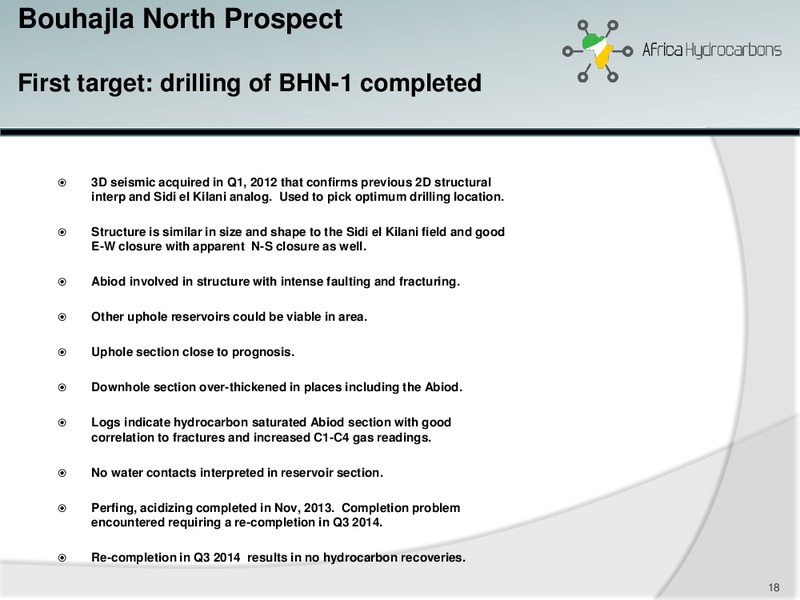 INVESTOR PRESENTATION – Africa Hydrocarbons Inc. – slide 17