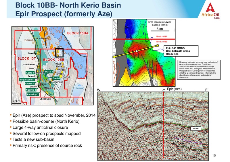 November 2014 Investor Presentation – Africa Oil Corp. – slide 15