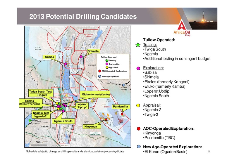 JANUARY 2013 CORPORATE PRESENTATION – Africa Oil Corp. – slide 14