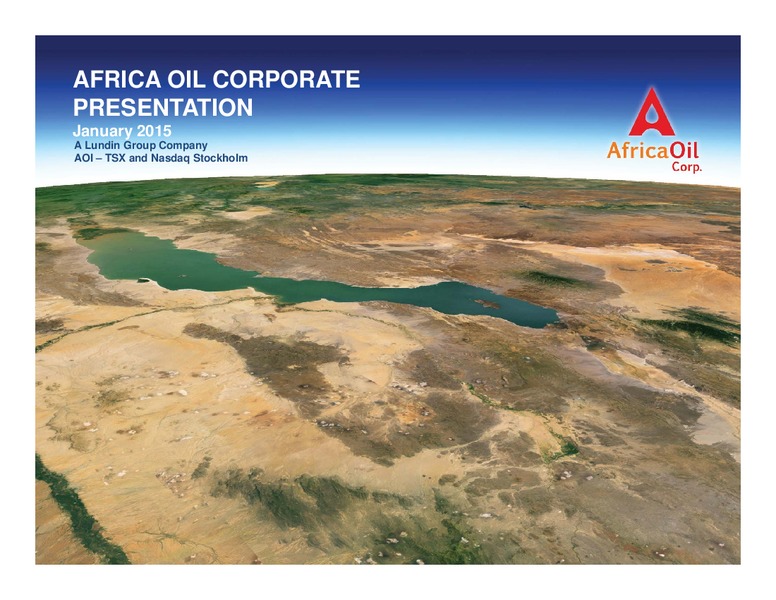 January 2015 Investor Presentation – Africa Oil Corp. – slide 1