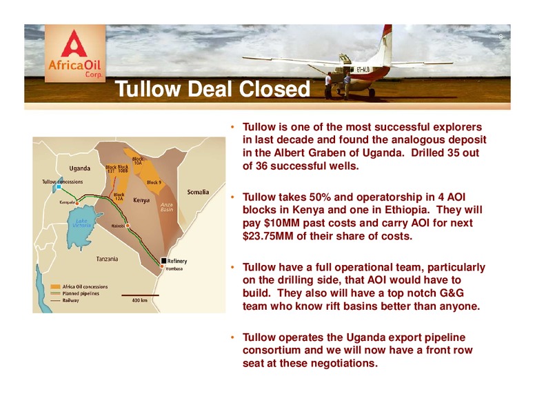 INVESTOR PRESENTATION – Africa Oil Corp. – slide 8