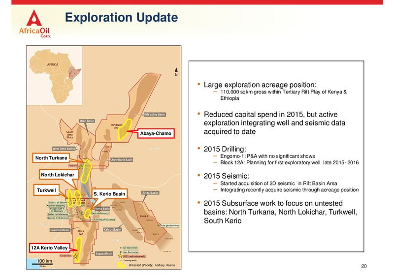 March 2015 Investor Presentation – Africa Oil Corp. – slide 20
