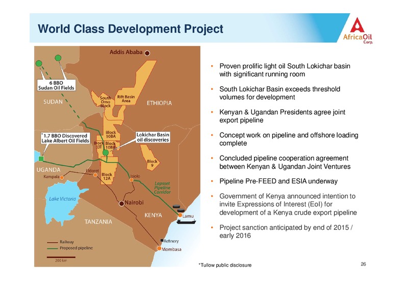 APRIL 2014 CORPORATE PRESENTATION – Africa Oil Corp. – slide 26
