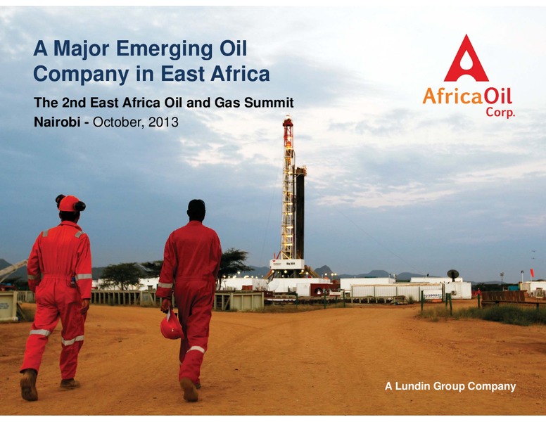 THE 2ND EAST AFRICA OIL AND GAS SUMMIT – Africa Oil Corp. – slide 1