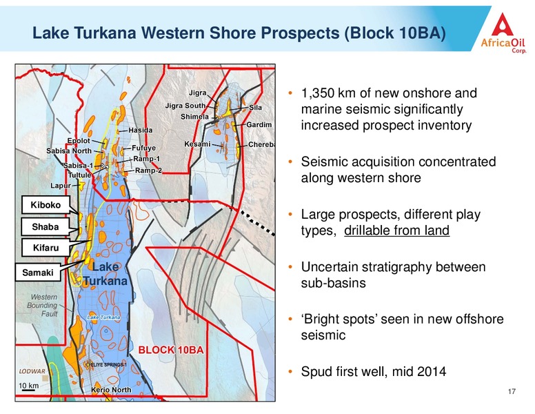 OCTOBER 2013 CORPORATE PRESENTATION – Africa Oil Corp. – slide 17