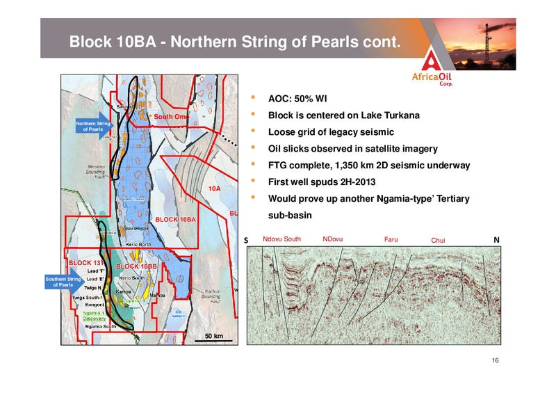 OPENING A NEW OIL FRONTIER IN EAST AFRICA – Africa Oil Corp. – slide 16