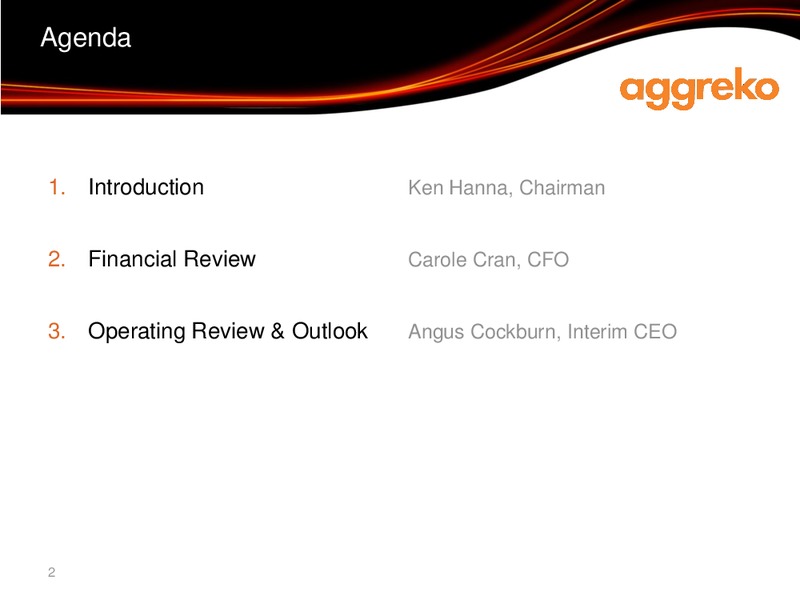 Interim results – Aggreko Plc – slide 2