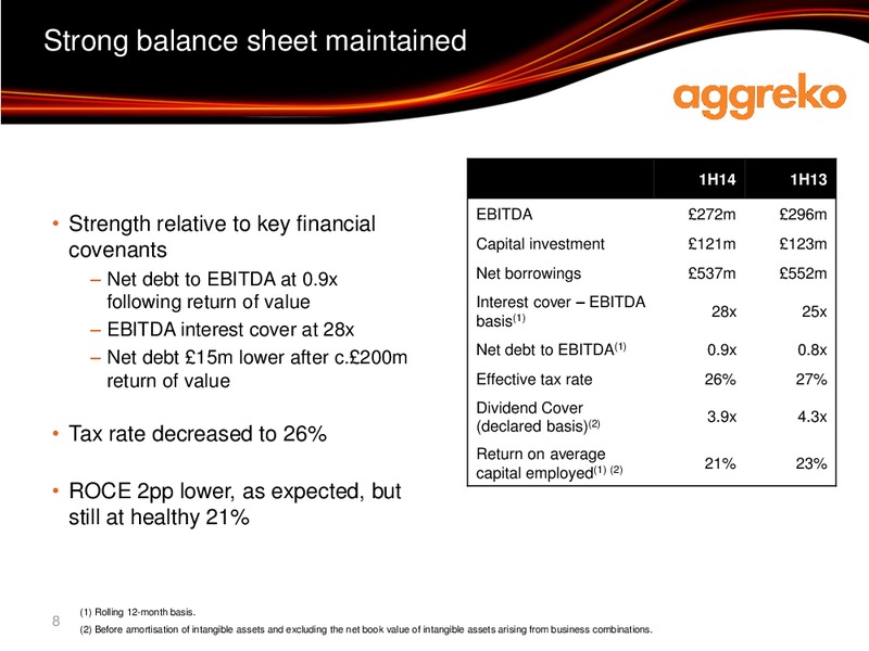Interim results – Aggreko Plc – slide 8