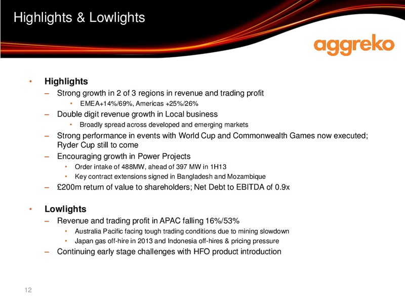 Interim results – Aggreko Plc – slide 12