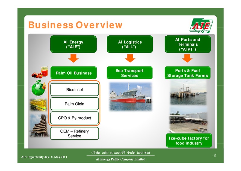 Q1 2014 RESULTS – AIE – slide 5