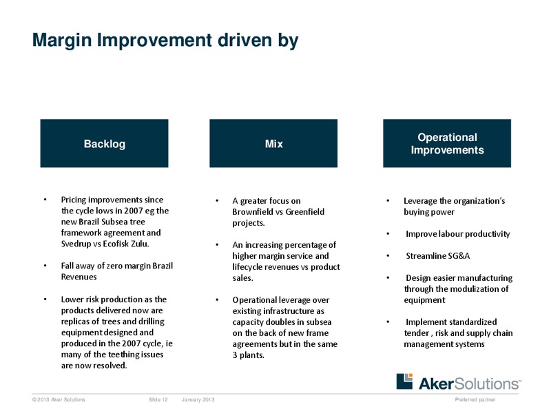 Strategic Overview – Aker Solutions – slide 12