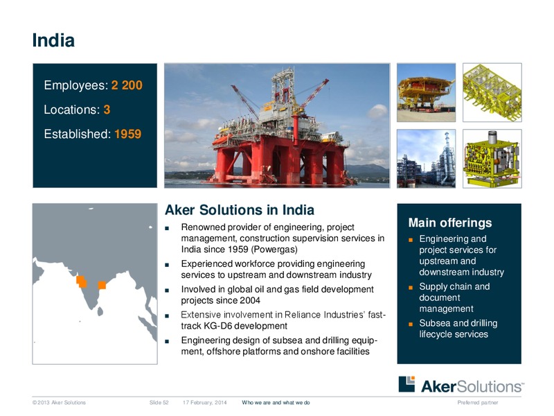 Strategic Overview – Aker Solutions – slide 52