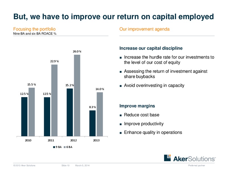INVESTOR PRESENTATION – Aker Solutions – slide 10