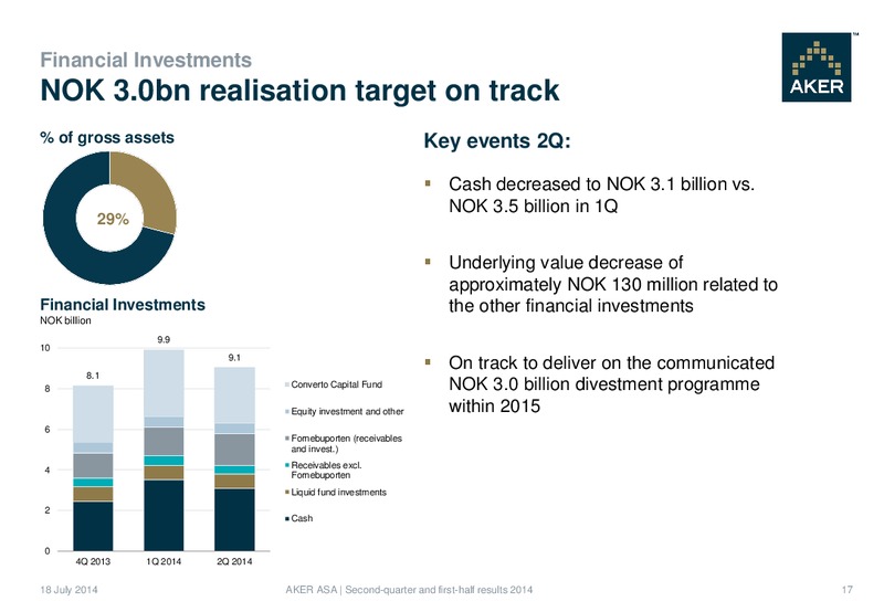 Second Quarter Results 2014 – Aker Solutions – slide 17