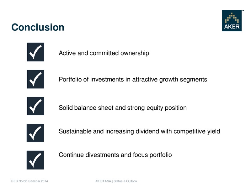 Status and Outlook – Aker Solutions – slide 17