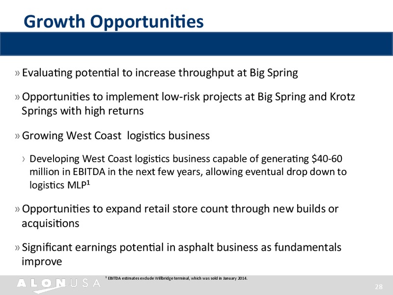 INVESTOR PRESENTATION – Alon Usa Partners Lp – slide 27