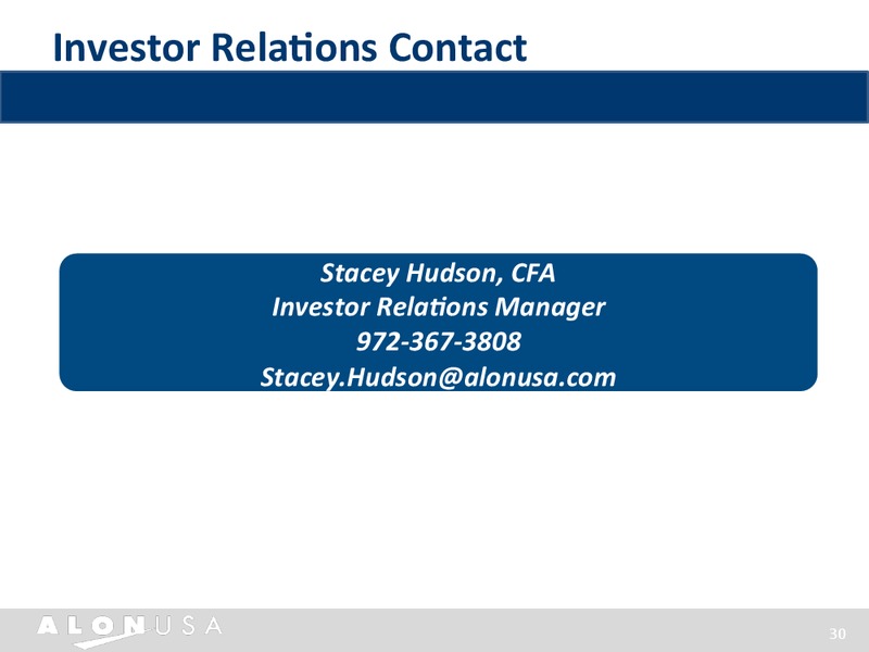 INVESTOR PRESENTATION – Alon Usa Partners Lp – slide 29
