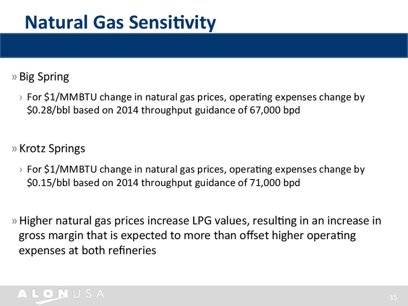 INVESTOR PRESENTATION – Alon Usa Partners Lp – slide 34
