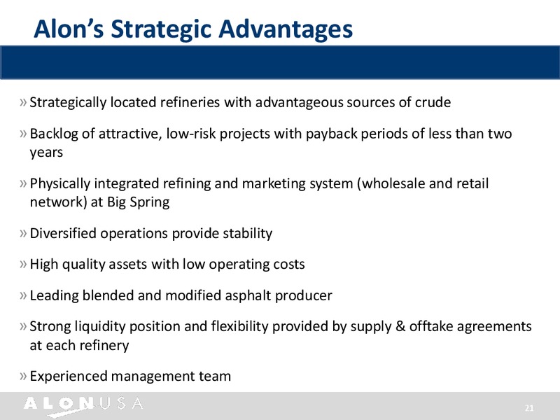 Barclays CEO Energy Power Conference – Alon Usa Partners Lp – slide 20