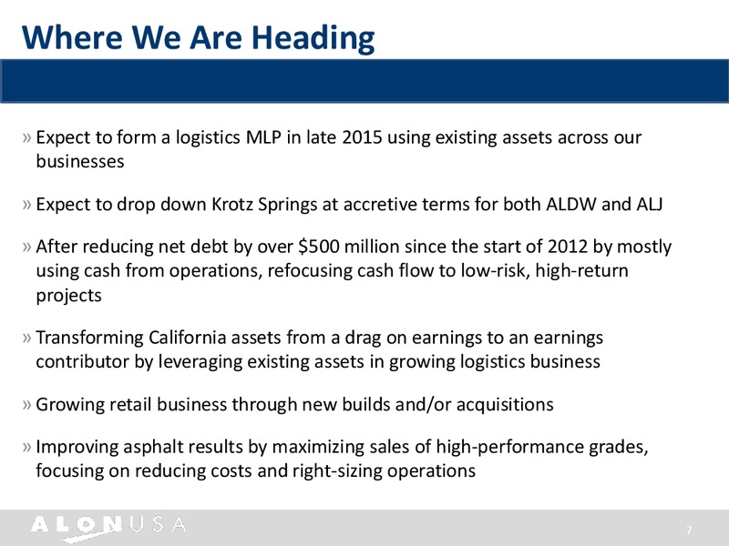 Credit Suisse Annual Energy Summit – Alon Usa Energy Inc – slide 6