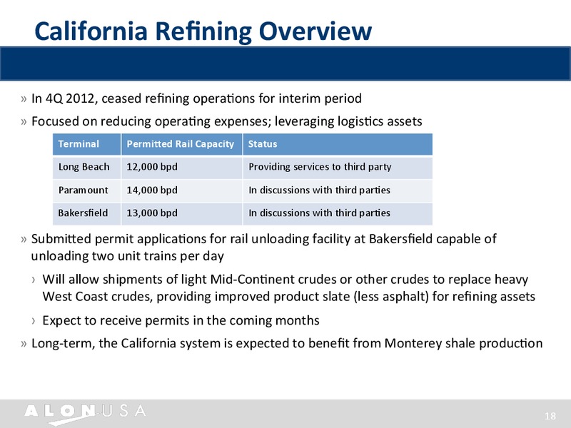 INVESTOR PRESENTATION – Alon Usa Energy Inc – slide 17