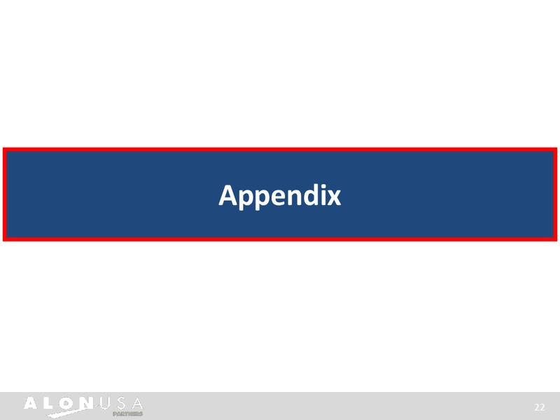 Investor Presentation – Alon Usa Partners Lp – slide 21