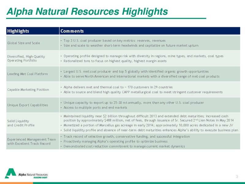 Brean Capital 2014 Global Resources & Infrastructure Conference – Alpha Natural Resources Inc. – slide 2