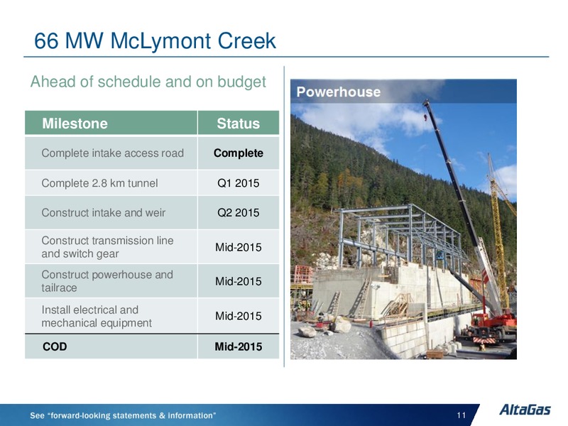 NOVEMBER 2014 INVESTOR PRESENTATION – Altagas Limited – slide 11