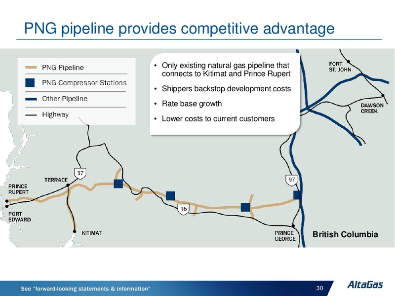 JANUARY 2015 INVESTOR PRESENTATION – Altagas Limited – slide 30
