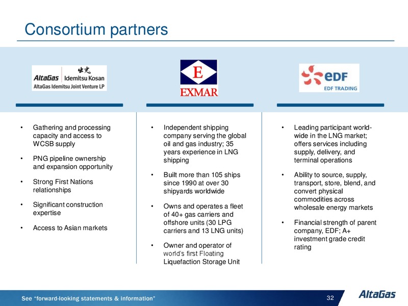 JANUARY 2015 INVESTOR PRESENTATION – Altagas Limited – slide 32