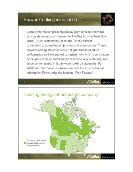 INVESTOR UPDATE – Altagas Limited – slide 2