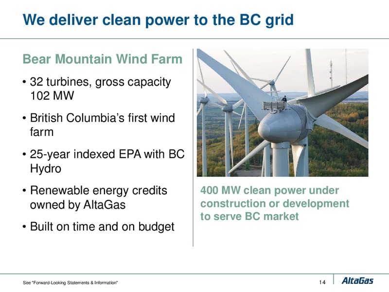 TD LONDON ENERGY CONFERENCE – Altagas Limited – slide 13