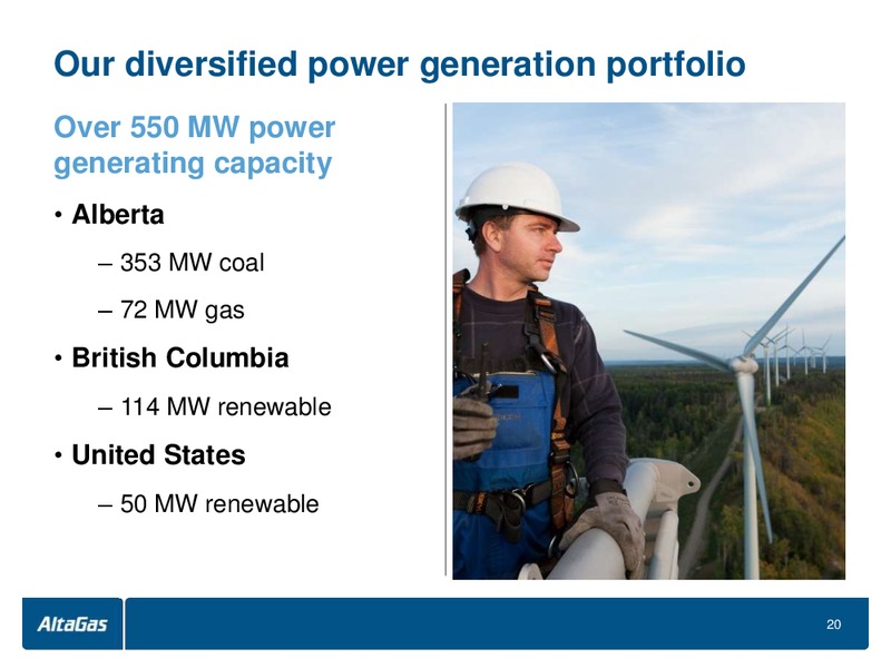 CIBC WHISTLER CONFERENCE – Altagas Limited – slide 20