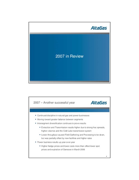 ANALYST PRESENTATION – Altagas Limited – slide 2