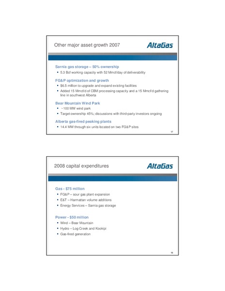 ANALYST PRESENTATION – Altagas Limited – slide 9