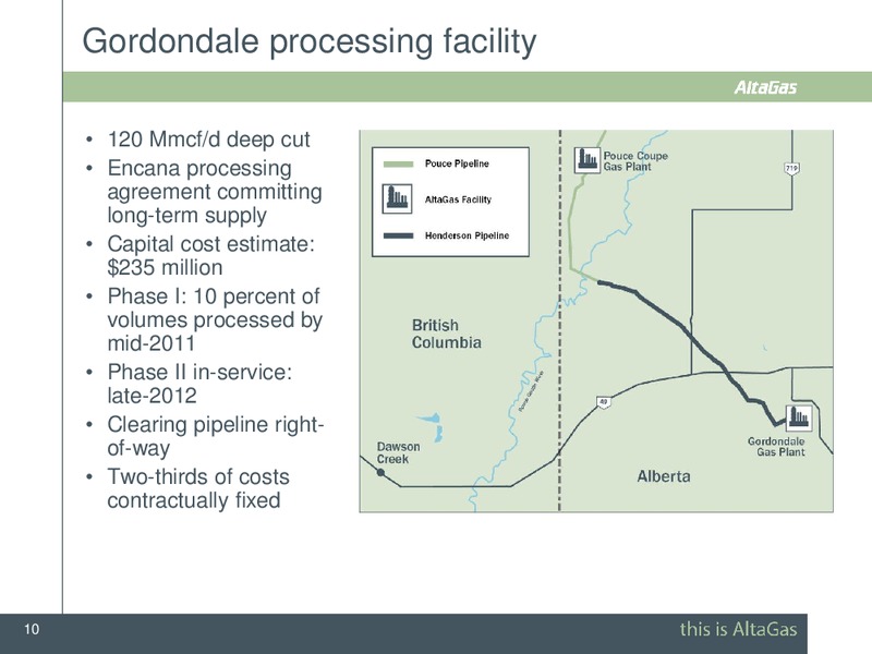 CIBC ENERGY & INFRASTRUCTURE CONFERENCE – Altagas Limited – slide 10