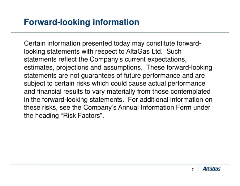 APRIL 2011 INVESTOR PRESENTATION – Altagas Limited – slide 7