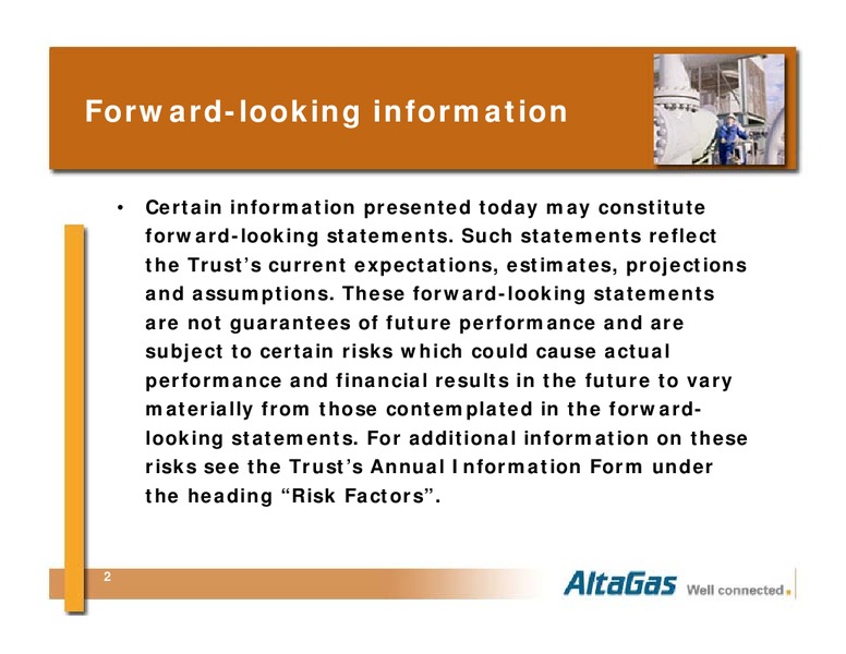 Q1 2006 INVESTOR PRESENTATION – Altagas Limited – slide 2