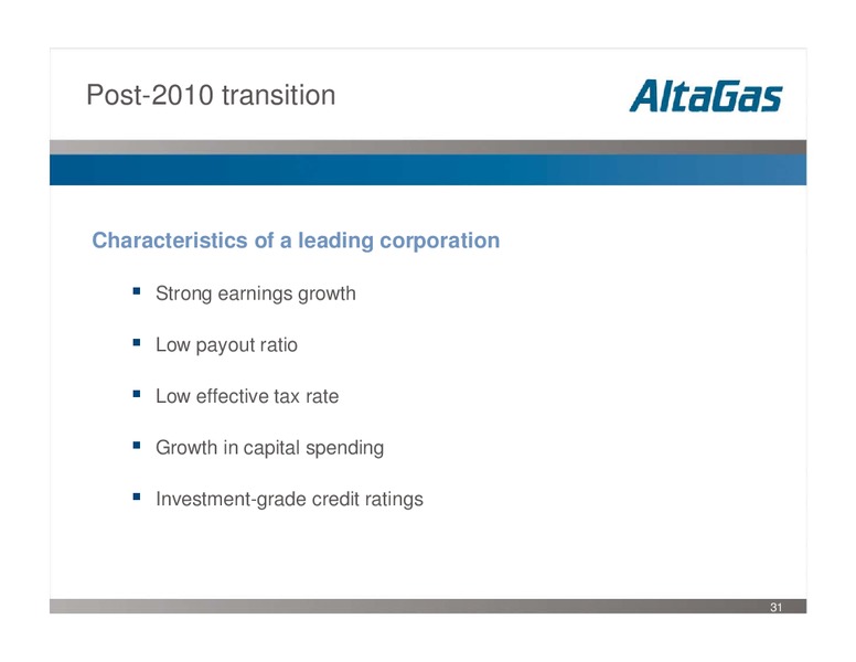 Q1 2008 RESULTS – Altagas Limited – slide 31