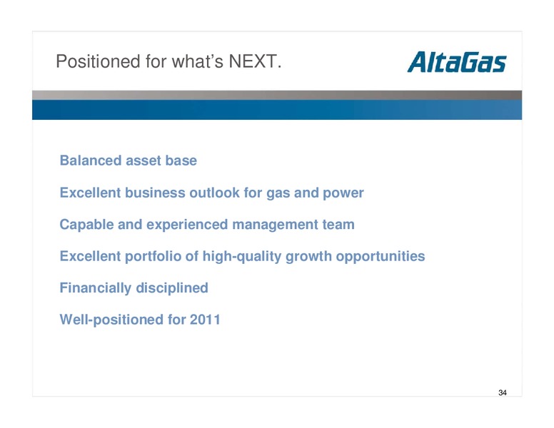 Q1 2008 RESULTS – Altagas Limited – slide 34