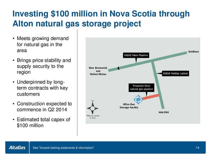 JUNE 2014 INVESTOR PRESENTATION – Altagas Limited – slide 14