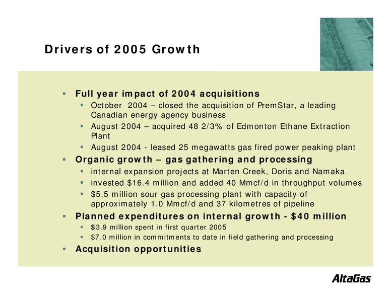 BANK OF MONTREAL 2005 ENERGY TRUST CONFERENCE – Altagas Limited – slide 22