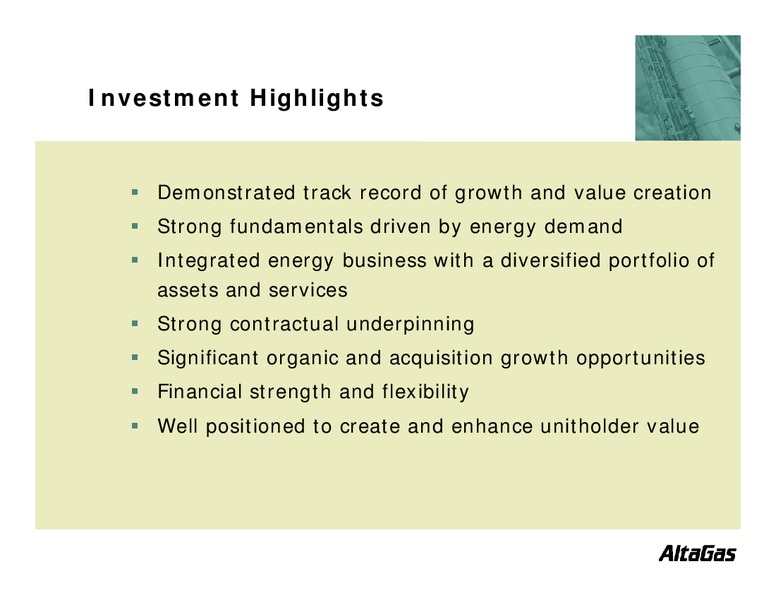 BANK OF MONTREAL 2005 ENERGY TRUST CONFERENCE – Altagas Limited – slide 30