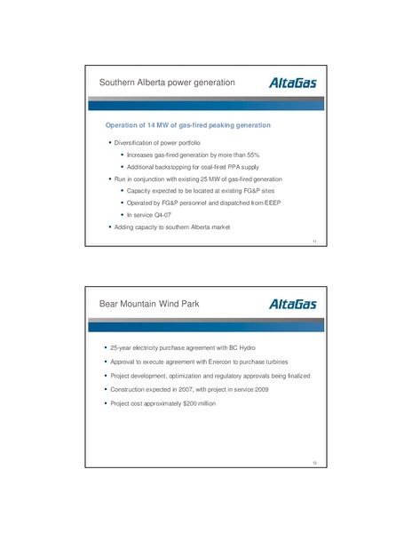 JUNE 2007 INVESTOR PRESENTATION – Altagas Limited – slide 6