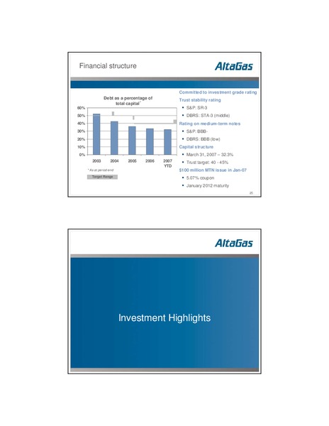 JUNE 2007 INVESTOR PRESENTATION – Altagas Limited – slide 13
