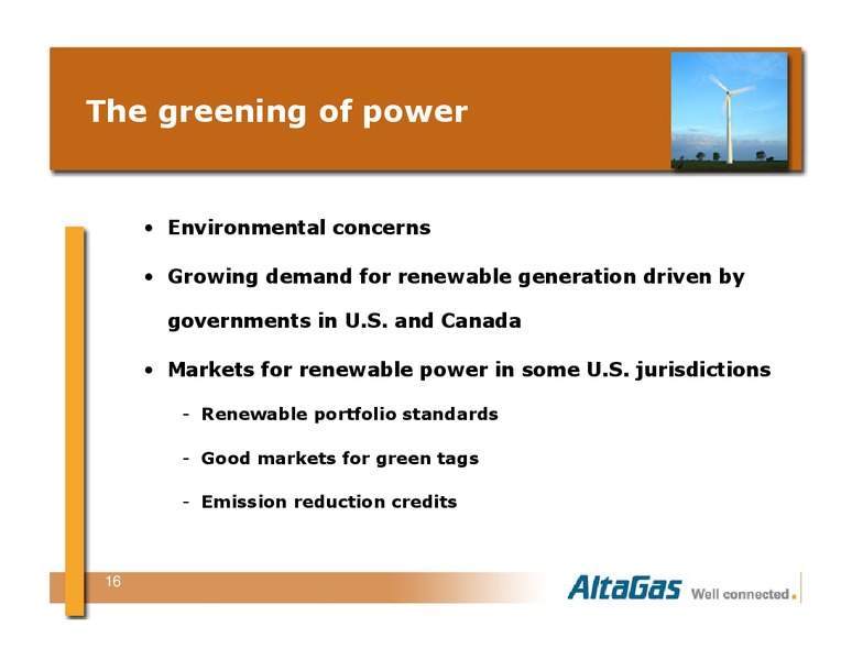 TD NEWCREST MIDSTREAM TOUR – Altagas Limited – slide 16