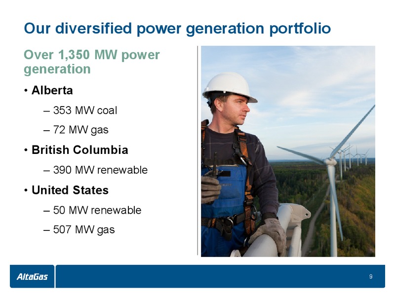 TD CALGARY ENERGY CONFERENCE – Altagas Limited – slide 9